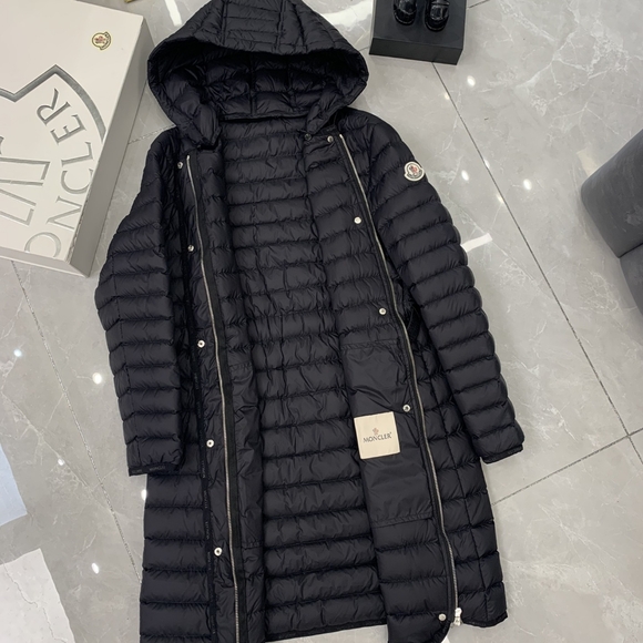 latest women's slim waist belt goose down jacket - Picture 2 of 4